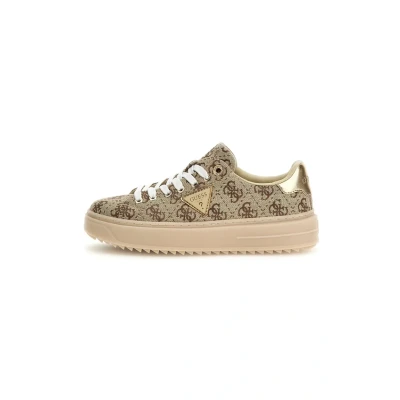 Afbeelding van Guess Desena dames sneaker Beige multi Maat 39