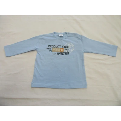 Afbeelding van dirkje, jongens , t shirt lange mouw bleek blauw product code 86 18 maand
