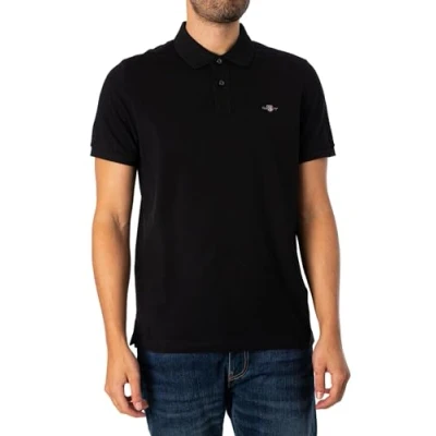 Afbeelding van GANT REG Shield Poloshirt, Heren, Maat: XS, Black