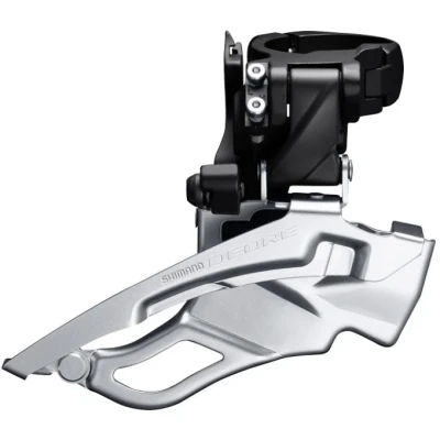 Afbeelding van Shimano Voorderailleur 3 x 10 speed Deore FD T6000 down swing met hoge klem 44 48T zwart