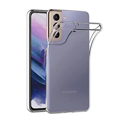 Afbeelding van AICEK Case Compatibel met Samsung Galaxy S21 5G Hoesje, Transparant Siliconen Bumper Cover Doorzichtige