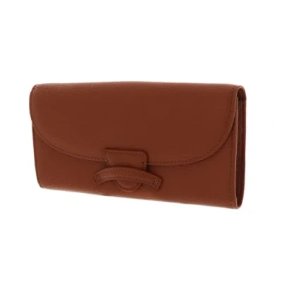 Afbeelding van COCCINELLE Leren Portemonnee Tessa Flap Wallet Caramel Bruine