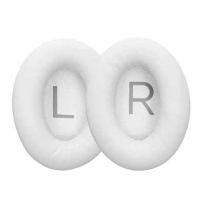Afbeelding van kwmobile 2x oorkussens compatibel met Bose QuietComfort 45 / QC45 Earpads voor koptelefoon Kunstleer en schuim in wit