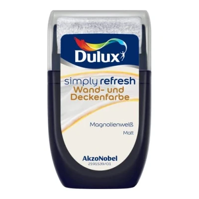 Afbeelding van Dulux Simply Refresh muur en plafondverf Magnolia White Tester 30 ml