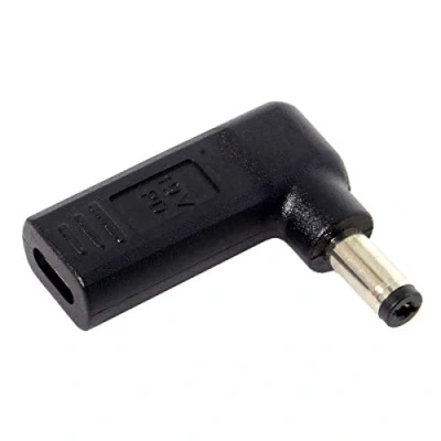 Afbeelding van CY USB 3.1 Type C naar DC 5,5 2,1 mm adapter emulator trigger 90 graden Angled