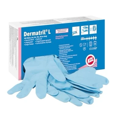 Afbeelding van KCL Dermatril L 741 074107081C 100 stuk(s) Wegwerphandschoen Maat (handschoen): 7