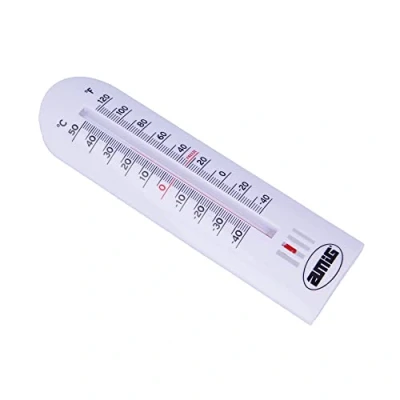 Afbeelding van Amig Thermometer binnen/buiten kunststof wit 30 x 6,5 cm Celsius/Fahrenheit Buitenthermometers