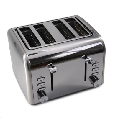 Afbeelding van LITTLE BALANCE 8698 Premium roestvrij staal, 4 sleuven variabele breedte, 2 kookzones, onafhankelijk ontdooien, 1600 W, staal