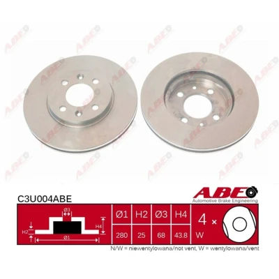 Afbeelding van ABE Remschijven C3U004ABE