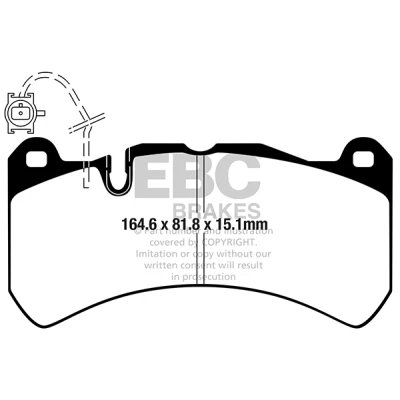 Afbeelding van EBC Brakes DP42355R Remblokkenset Vooras MASERATI: Ghibli (M157) 3.0 S, S Q4, D, 2013