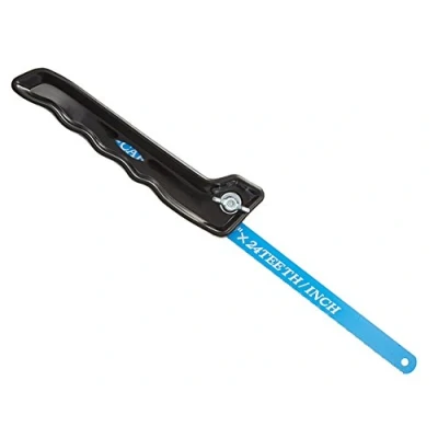 Afbeelding van ENGINEER tz 02 Handige handzaag (ijzerzaagblad gemonteerd in een kunststof handvat), zwart/blauw