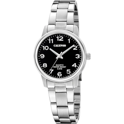 Afbeelding van CALYPSO WATCHES Kwartshorloge Basic Horloge, dameshorloge, stalen band, analoog