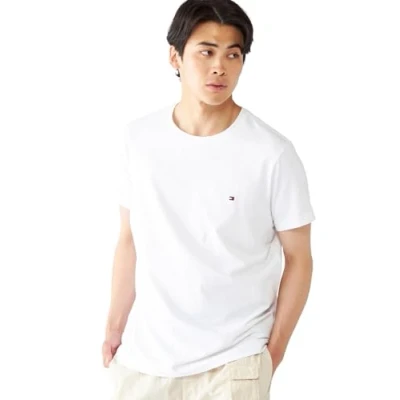 Afbeelding van Tommy Hilfiger Core Stretch Slim Cneck Tee T shirt voor heren, wit, M