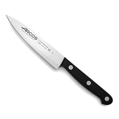 Afbeelding van Universal Series Bogen Mes Chef kok Nitrum Roestvrijstalen vel 120 mm Polyoxymethyleen (POM) Handvat Zwart
