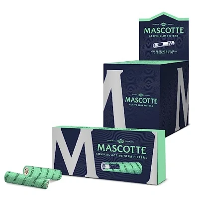 Afbeelding van Mascotte® Conical Active Slim Filter 10 x 20 doosjes Actieve Koolfilters met Keramiek 6mm Conische vorm 200 Filtertips