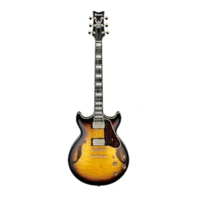 Afbeelding van Ibanez Artcore Expressionist AM93QM AYS Antique Yellow Sunburst Semi akoestische gitaar