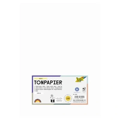 Afbeelding van Tekenpapier Folia A4 130gr pak a 100 vel wit