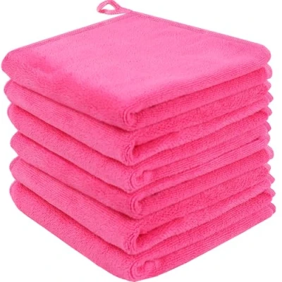 Afbeelding van Microvezel make up remover doek gum ultrazacht gezichtsreinigingsdoek washandjes gezicht herbruikbaar en hypoallergeen 30cmx30cm 3 pack lichtroze