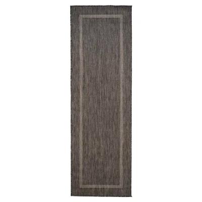 Afbeelding van Balkonkleed Sunset Zwart 80x250 Cm