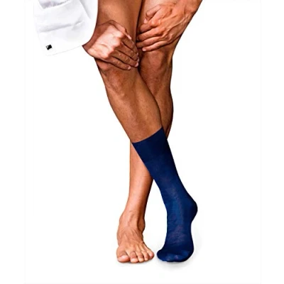 Afbeelding van FALKE No. 9 Pure Fil d Ecosse herensokken blauw (royal blue) Maat: 39 40