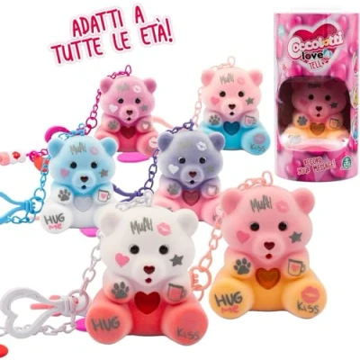 Afbeelding van Giochi Preziosi Coccolotti Love&amp;Tell, 6 beren met opnamefunctie en sleutelhangerbedel, willekeurige kleur, herhalen wat je zegt, spelletjes voor kinderen vanaf 4 jaar, interactief dierspeelgoed