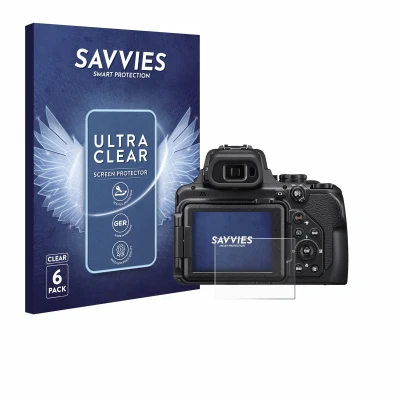 Afbeelding van Savvies (6 Stuks) Schermbeschermer voor Nikon Coolpix P1000 Screen Protector Ultra Transparant