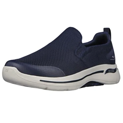 Afbeelding van Skechers Heren Go Walk Arch Fit Orion Sneaker, Navy Grijs, 41.5 EU