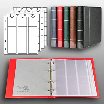 Afbeelding van Prophila Kobra coin album with 4 Cases for 110 coins red