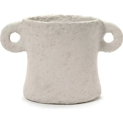 Afbeelding van Serax Papier Maché bloempot voor binnen Ø22 cm Wit