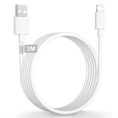 Afbeelding van iPhone Oplaadkabel 3M MFi Gecertificeerd, Lightning USB Laadkabel Lang Kabel Charger Snel Oplader voor 14 13 12 11 Pro Max XS XR X 8 7 6 5 SE, iPad, iPod, AirPod