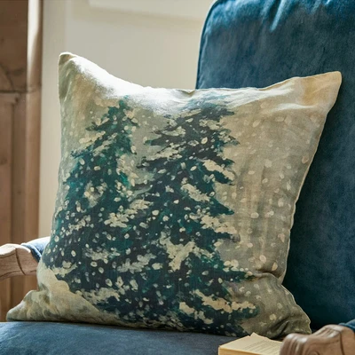 Afbeelding van LOBERON Kussenhoes Mierta beige/groen