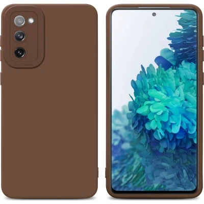 Afbeelding van Cadorabo Hoesje geschikt voor Samsung Galaxy S20 FE in Fluid BRUIN Beschermhoes gemaakt van flexibel TPU silicone Cover Case