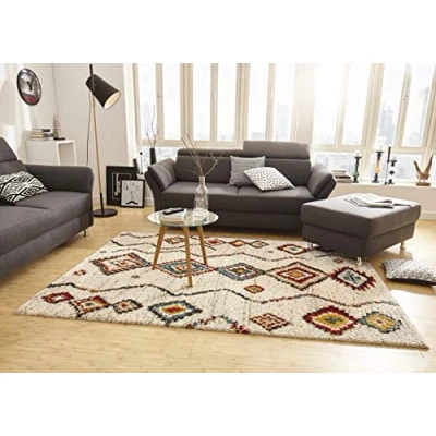 Afbeelding van Bohemian Vloerkleed Boho Geometric Crème 160x230 Cm