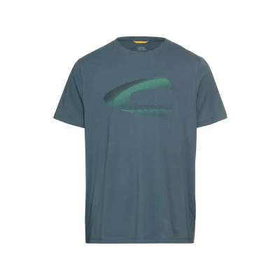 Afbeelding van camel active Tshirt print, Heren, Maat: 4XL, Tinted blue
