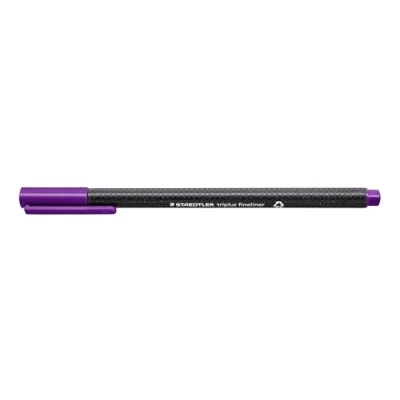 Afbeelding van Staedtler 334 Triplus Fineliner Superfine Puntpennen, 0,3 mm, Violet, Doos van 10