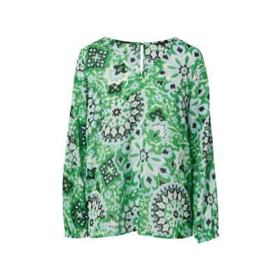 Afbeelding van comma Blouse, Dames, Maat: 46, Smaragd