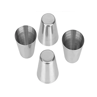 Afbeelding van Jumada&#039;s Shotglaasjes RVS Shotglazen 4stuks Shotjes Borrelglazen/Partyglazen Shotglas