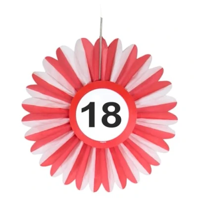 Afbeelding van Honeycomb Verkeersbord 18 jaar 3 stuks