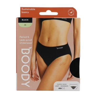 Afbeelding van Boody Menstruatieondergoed Bikinislip Zwart Licht M 1st