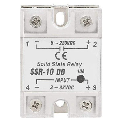 Afbeelding van Halfgeleiderrelais 10A DC SSR relaismodule 5V 220V besturing 5 25mA