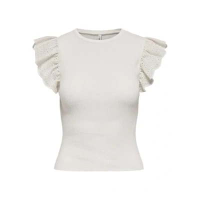 Afbeelding van ONLY top wit broderie