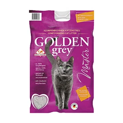 Afbeelding van Golden Grey Master Kattenbakvulling met Silicaat en Babypoeder 1 zak