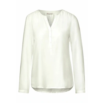Afbeelding van Street One IN Unifarbe Blouse, Dames, Maat: 40, Weiß
