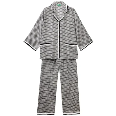 Afbeelding van United Colors of Benetton Monogram Pyjama, Dames, Maat: 36, Multicolor
