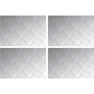 Afbeelding van vidaXL Zilver Aluminium 60 x 40 0.3 cm Antislip Traplopen