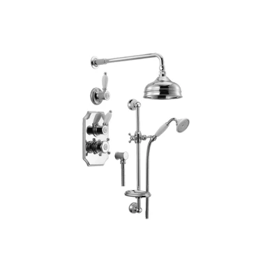 Afbeelding van Huber Victorian Thermostatische Inbouw Doucheset Brons 912.VT01H.BA