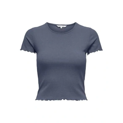 Afbeelding van ONLY Onlemma Tshirt basic, Dames, Maat: Large, Vintage indigo