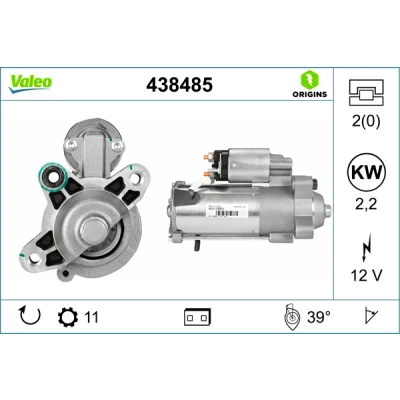 Afbeelding van Startmotor / Starter VALEO 438485