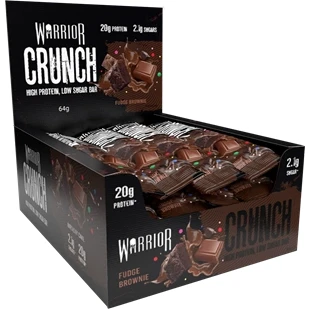 Afbeelding van Warrior Crunch Protein Bar Fudge Brownie 12X64 Bars