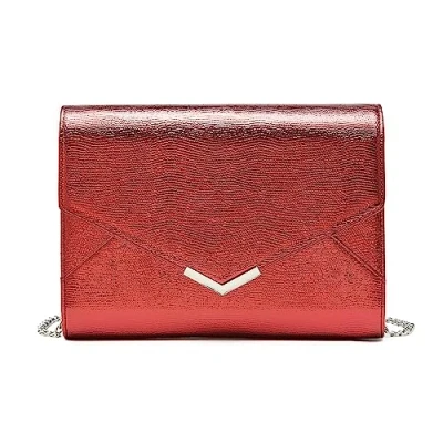 Afbeelding van Miss Lulu Dames avondclutch, glanzende elegante handtas voor bruiloften, feesten, datum, cool hagedispatroon ontwerp schouder crossbody tas, middelgrote maat, Bordeaux